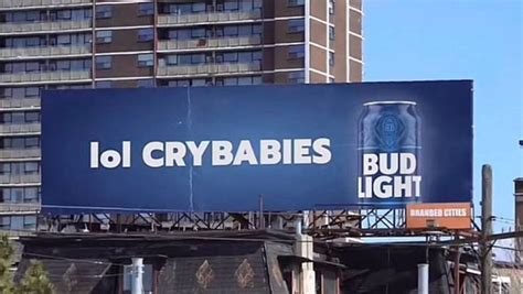 Bud Light crybabies billboard is fake 